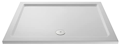 nuie NSR034 Trays Modern Bathroom Slip Resistant Large Rectangular Shower Tray, 900mm x 1500mm, Matt White