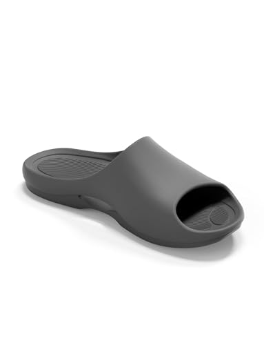 Image of KENROLL KM228 Non Slip Shower Shoes, Arch Support EVA Slides | rubber anti-slip outsole, cushioned sole, side drainage, toe protection, ideal for seniors adults family, bathroom pool beach