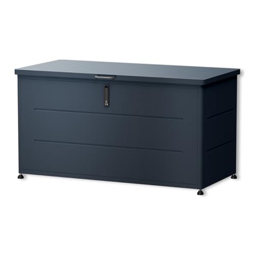 Metzler Auflagenbox, Gartenbox aus massivem Stahl | Aufbewahrungsbox für den Außenbereich | Pulverbeschichtet in RAL 7016 Anthrazit