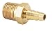 Dwyer Brass Adapter, A-339, 1/8" NPT to 3/16" Rubber and 1/8" ID Plastic Tubing
