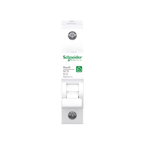 Schneider C16 Interruptor diferencial Resi9 1P C16A característica 6 kA, Blanco