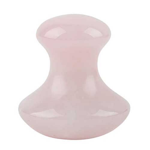 Masseur Visage Quartz Rose, Champi Gua Sha Quartz Rose Champignon en Pierre Naturelle, Masseur Jade Anti-Age, Réduit les ridules, Stimule la circulation sanguine, Peau saine et éclatante - Sun & Sia Cover