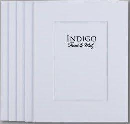 Set of 10 Single White 8x10 mats to fit 4x6 Photo, Print, Art