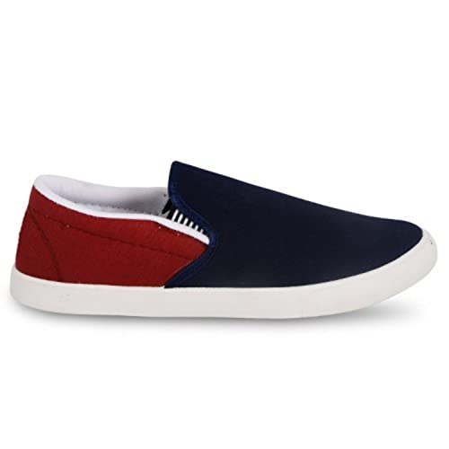 Image of HOTSTYLE Stylish Comfortable Lightweight, Breathable Sports Running and Walking Shoes for |||Combo Pack of 2||| Maroon Black