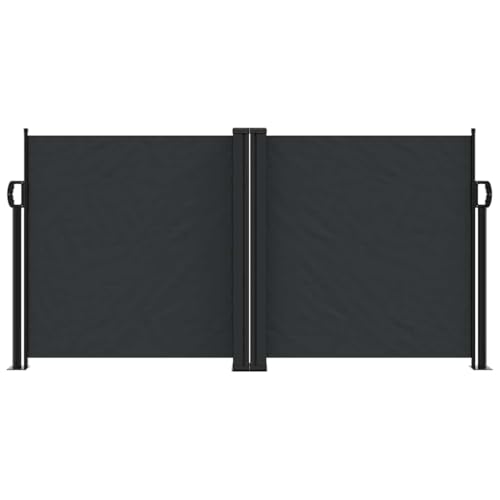 Toldo lateral extensible para jardín negro separador de ambientes para cenas en la terraza 4