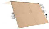 DANCHEL OUTDOOR Waterproof Windbreak Extension Canopy for Camper Car Awning Lateral, Side Wall Panel Cloth for SUV Overland Car Tents (Khaki, 6.5ftx6.5ft)