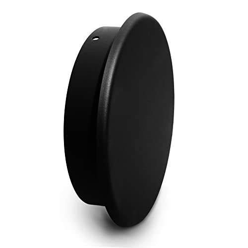LANZZAS Capuchon obturateur pour tuyau de poêle - Diamètre : 180 mm - Couleur : noir - Couvercle obturateur pour tuyau de fumée