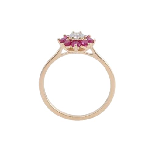 Bague de fiançailles saphir rose et moissanite DEF-VVS en argent plaqué or