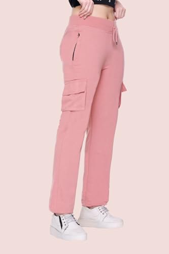 Image of White Moon Women's 4 Pocket Cargo Joggers for Gym - Comfortable Track Pants for Women, Cotton Jogger Combo Pack of 2, Ideal Track Pants for Women, Cargo Joggers for Everyday Wear