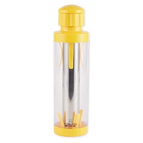 RSVP International Yellow Deluxe Corn Stripper, 10.5" | Quickly Remove Kernels from the Cob | No Splatters or Mess | Dishwasher Safe Cover
