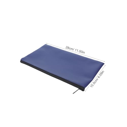 Bolsa para guardar dinero y documentos, 4 estuches de PU azul impermeables para viaje 3