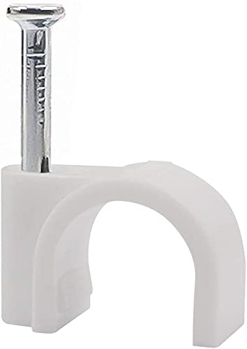 Reulin7mm Strong Cable Clips Pack of 100 White
