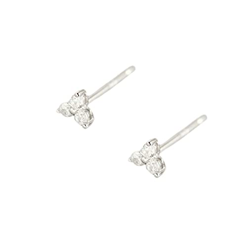 Boucles d'oreilles tragus femme argent 925 plaqué or et piercing zircone cubique tige