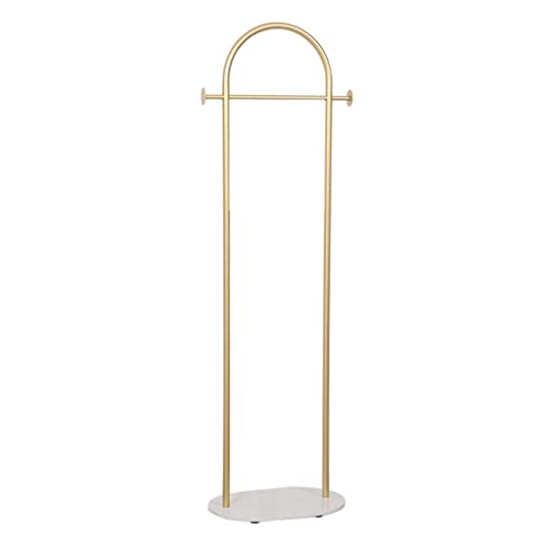 SHATONG Floor-Standing Metal Single Pole Clothes Drying Rack “n” Shape Design Easy Assembly Stylish Coat Rack Easily Holds All of Your Coats,Jackets or Bags,Multi-Color Optional