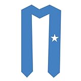 Tautaoxuu Somalia Flag Graduation Sash Satin Scarf 72" Stole for Abroad Student International Study Class