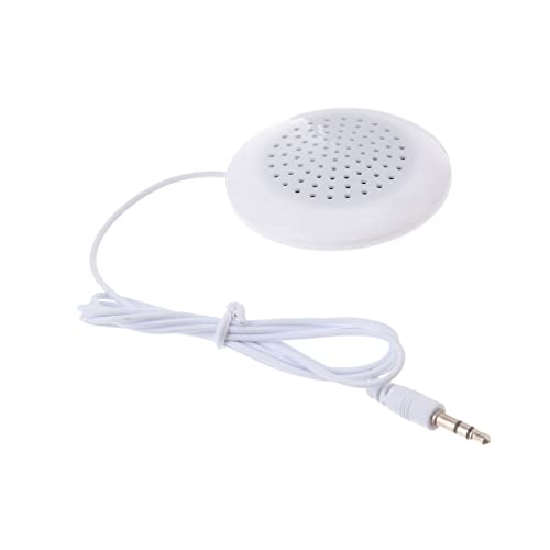 KONTONTY Phone Speaker Cell Phone Headphone Bocina Pillow Mate Speaker Amplified Pillow Speakers Sound Pillow Mini Speaker 3.5mm DIY Pillow Speaker 8 Ohm Speakers Driver White Telephone