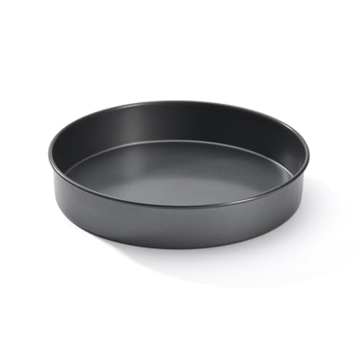 De Buyer - Moule à manqué rond et droit en acier antiadhésif - Diamètre 26 cm, hauteur 5 cm -, Noir