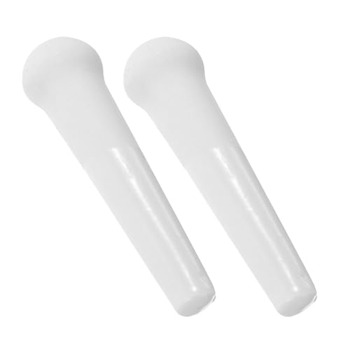 TOYANDONA Keramikstößel 2 Stück Porzellan Mahlstab 10cm Multifunktionale Küchenmühle für Knoblauch und Babynahrung Manuelle Lebensmittelzerkleinerung