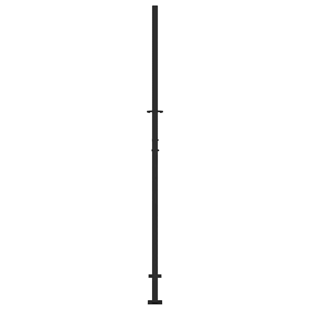 Festnight Puerta Jardin Metalica 105 x 205 cm, Puerta para Valla con Sistema de Cerradura Acero, diseño con Carril Acero/Negro