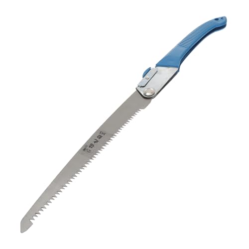 Sierra manual para árboles y poda, plegable azul miniatura 1