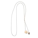 TOYANDONA Collar Largo Bohemio para Mujer Colgante Tallado de Ajo Bodhi, Diseño Étnico Vintage, Cadena Fina, Joyería Étnica para Uso Diario y Ocasiones Obsequios