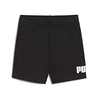 Puma Boy's Essential No. 1 Logo French Terry Shorts, Puma Black, Large