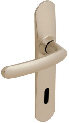 Vachette Slim Large Door Handle Set, Key L Version, Bedroom/Office Door Spacing 195 mm, Easy Installation System