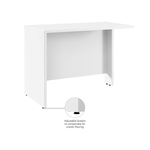 Bush Business Furniture HHR142WH-Z Hampton Heights 42W Computer Desk Return In White, Attachment thumb #4