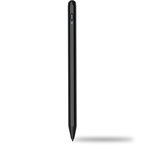 iPad用タッチペン第2世代 - 1.0mmナノファイバーチップとパームリジェクションを備えたアクティブスタイラス、充電式ペン、Apple iPad 6th/Air 3rd/Mini 5th/Pro 11/ Pro 12.9(3.3)と互換性があります。