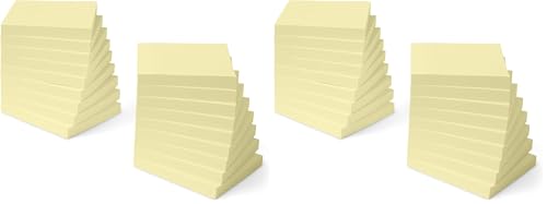 Image of Amazon Basics Square Sticky Notes, Self-Stick Pads, 3 x 3 inches, Yellow, 36-Pack, 100 Sheets per Pad