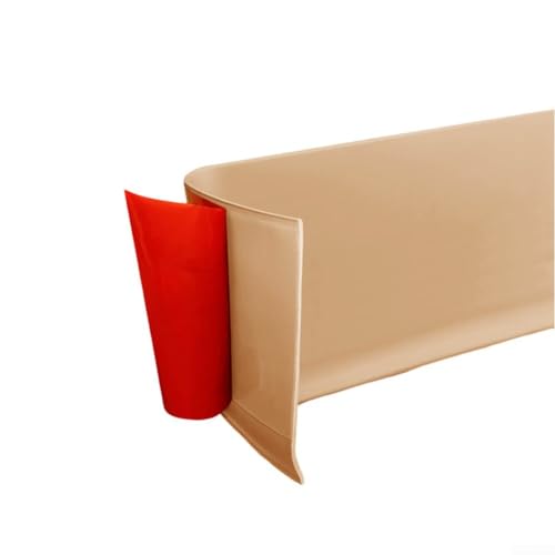Zócalo de PVC para cobertura de base de pared interior con proporciones equilibradas y detalle de perfil sutil (marrón claro)