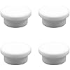 4 Pack Sink Overflow Hole Cover for Kitchen Sink Hole Overflow Cap for Bathroom Sink Basin Trim Overflow Cover Insert in Hole Round Caps (White)