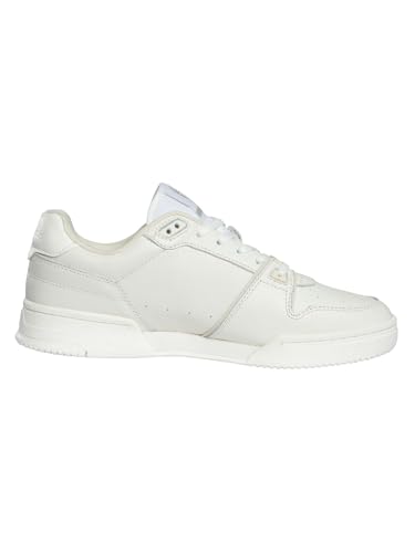 Sergio Tacchini Men's Prime Shot Leather Trainers, White/Silver3