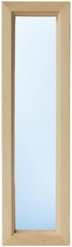 Glass and Wood Frame Insert for Interior Doors (4 x 24, 1 3/4" Door Thickness)