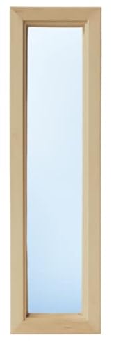 Glass and Wood Frame Insert for Interior Doors (4 x 24, 1 3/8