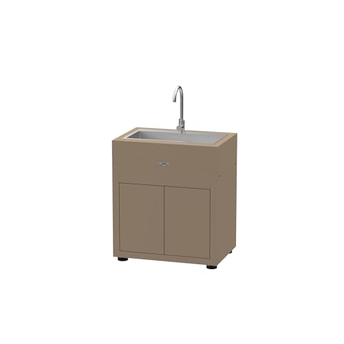 LE MARQUIER Meuble avec Evier Integre, 80 X 55 cm Taupe