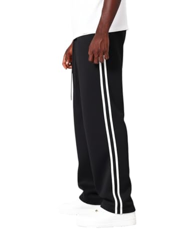 Image of dockstreet Men's /Unisex Open Bottom Drawstring Pure Cotton Stretchable Baggy Jogger Pants