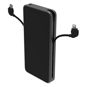 ZAGG mophie Powerstation Plus Power Bank, 10, 000mAh Portable Battery with USB-C & Lightning-Cables, Triple Device Fast Charging, for Smart Phones, Tablets & other USB-C and Lightning devices (Black)