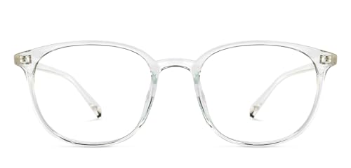Image of LENSKART BLU | Zero Power Cut Computer Glasses | Anti Glare, Lightweight & Blocks Harmful Rays | UV Protection Specs | Full Rim Round | For Men & Women | Large | LB E16226