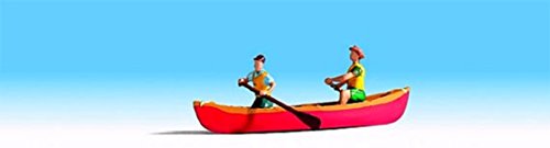 Canoë avec figurine Noch 16805 animer un plan d'eau miniature HO