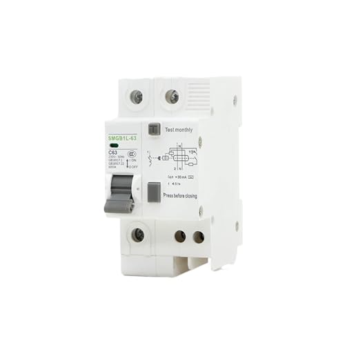 RCBO 1P+N SMGB1L-63 Disjoncteur de Fuite Miniature NISZA AC230V 25A