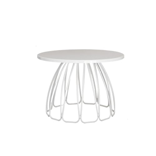 GEK208130 Mesa de postres Estante for tartas de faldón 8/10 pulgadas, blanco, negro y dorado, decoración for mesa tarta boda Soporte para cupcakes(Blanco,Pequeño)