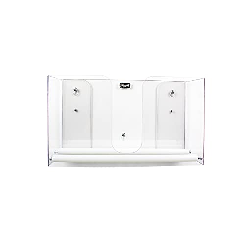 Trippnt 51281 Single Stack Dual Dispensing Paper Towel Holder With Gliding Rods, 11" X 7" X 4", Clear #TOP1