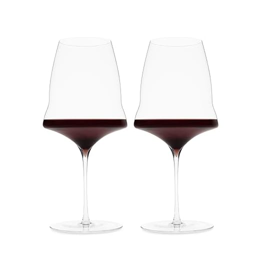 Josephinenütte - JOSEPHINE No 3 - Copa de vino tinto - Hecho a mano - Juego de 2