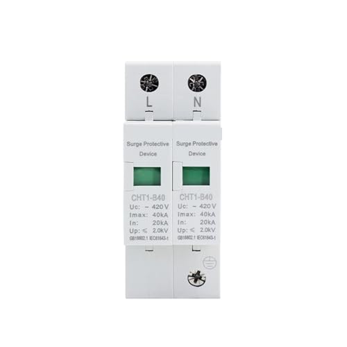Protector de sobretensión AC SPD 2P para sistemas fotovoltaicos domésticos con pararrayos 420V 6