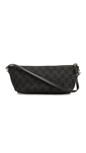 Gucci Women's Pre-Loved Boat Pochette, Gg Canvas, Black, One Size
