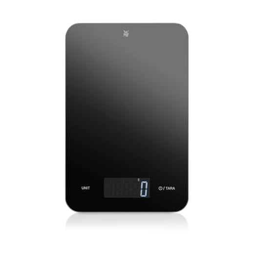 WMF Digitale Küchenwaage Backwaage Haushaltswaage schwarz grammgenau hohe Präzision 5kg Maximalgewicht