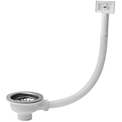 Fregadero Jass Ferry Jass Ferry único 1 cuenco acero inoxidable fregadero de cocina residuos colador blanco Kit de tuberías accesorios