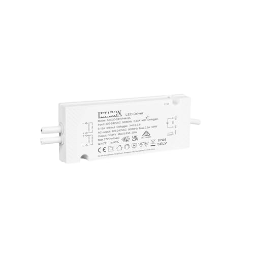 Alimentation 12V 20W pour miroir de salle de bain ultra-mince avec relais intégré AED20-24VIP44-3A