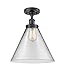 Innovations 916-1C-BK-G42-L-LED LED Semi-Flush Mount from Ballston Collection
